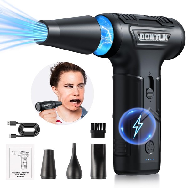 DOWYLIK Compressed Air Duster, Electric Air Duster, Canned Air Compressed