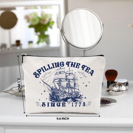 History Teacher Gifts Makeup Bag, Teacher Appreciation Gifts Cosmetic Bag, Funny Organizer Zipper Pouch, Gifts for History Lovers Women Girls Friends Sister Coworker Daughter