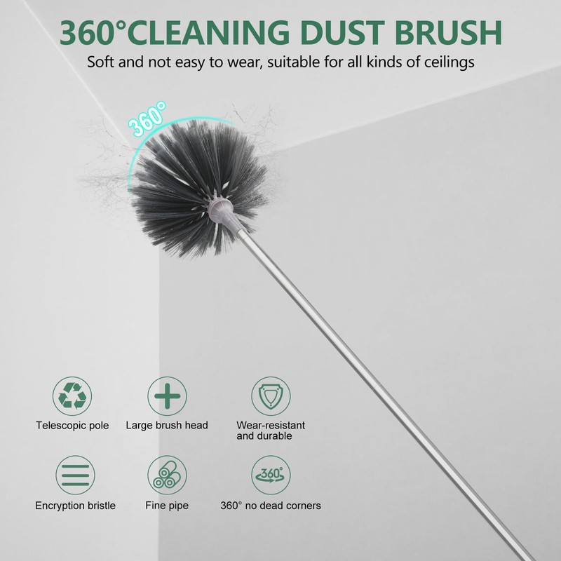 SetSail Dusters for Cleaning, 100-inch Extra-Long Cobweb Duster with Extension