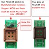 PLCC44 to DIP40 Programmer Adapter Socket Support MCU Flash and