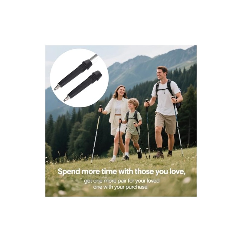 4 Pcs Trekking Pole Replacement Tips for Hiking Walking Sticks