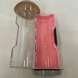 diebold Banking Canister Tube Carrier CLEAR/pink Body Diebold Works With All 4.5” System