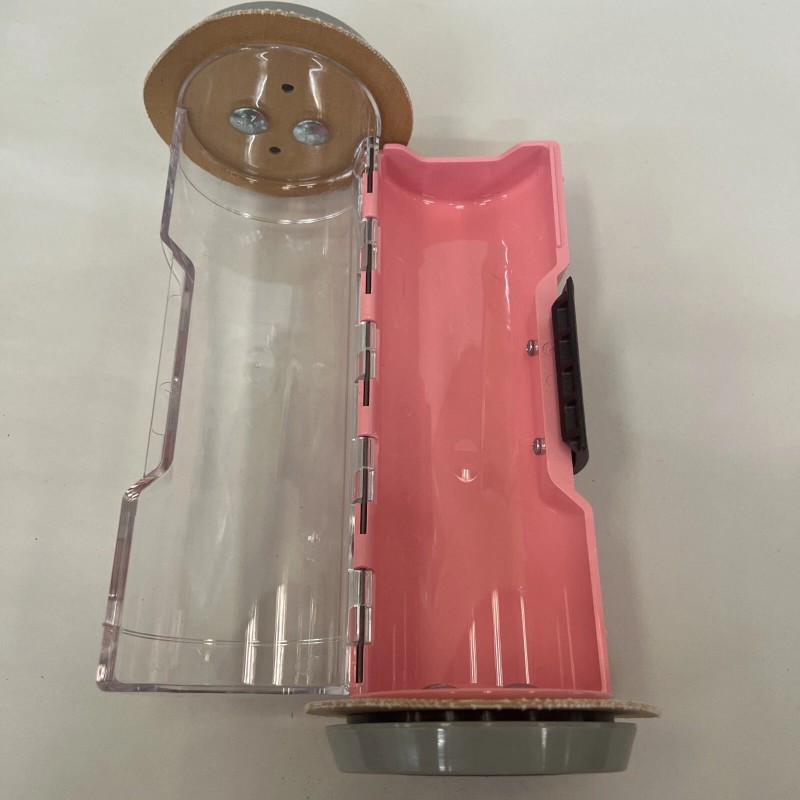 diebold Banking Canister Tube Carrier CLEAR/pink Body Diebold Works With