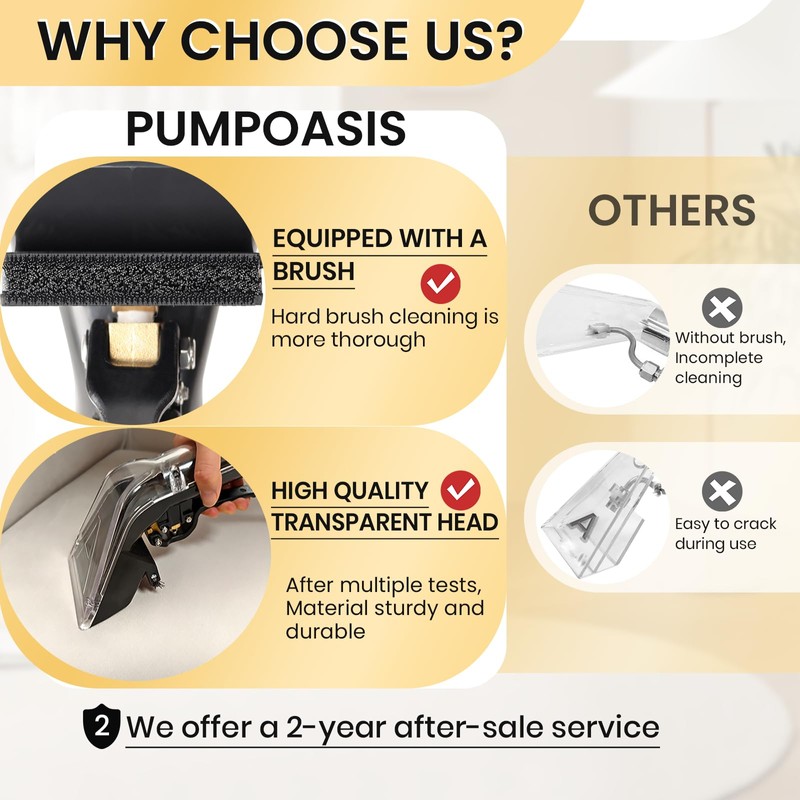 【Upgrade Hard Bristle Brush】Better Extractor Hose Kit for Shop Vac,