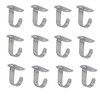 Antrader 12-Pack Stainless Steel Screws Mount Ceiling Hooks, Under-Shelf Coat
