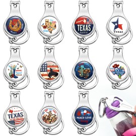 Leriton 12 Sets Texas Multi Function Bottle Opener Nail Clipper Texas Souvenirs Texas Gifts for Party Supplies Gift God Bless Texas Souvenirs for Traveler Souvenir Men Women