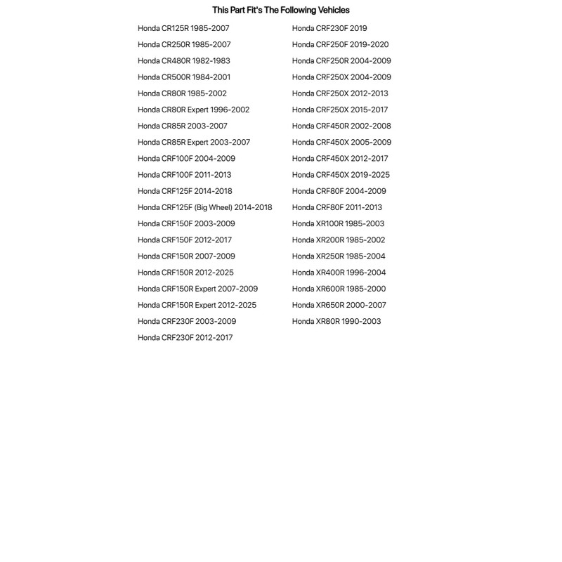 Tusk Engine Kill Switch for Honda CR85R Expert 2003-2007