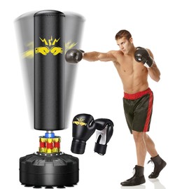 Bupans Punching Bag with Stand Adult, 70''-205lbs Boxing Training Equipment, Freestanding Heavy Punching Bag for Adults - Suitable for Boxing and Kickboxing - Improve Strength Coordination