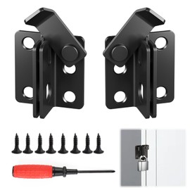 DXLing Pack of 2 Door Bolt Stainless Steel Bolt Sliding Bolt for Various Types of Doors Lock Bolt with Matching Screws Safety Lock (Right Opening and Left Open (Black))