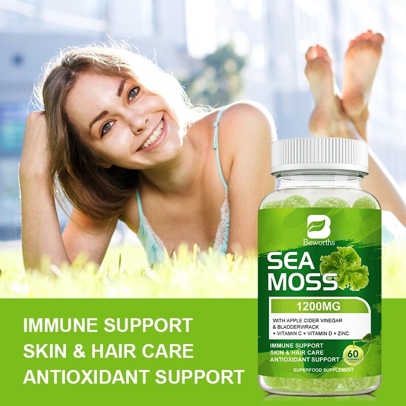 Beworths Irish Sea Moss Gummies 1200mg, Bone & Joint, Genuine