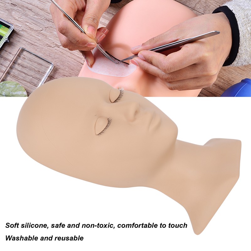Eyelash Mannequin Head Replaceable Eyes Eyelash Extensions Makeup Massage Acupuncture