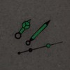 LICHIFIT Clock Hands Green Luminous Hands Black 3 Pin Hand