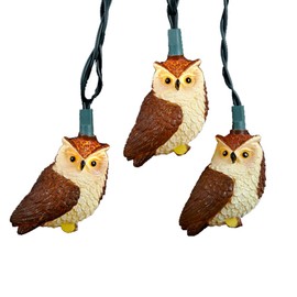 Kurt Adler 10-Light Brown Owl Light Set