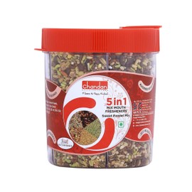 Chandan Mouth Freshener 5 in 1 Mix, Sweet Fennel Mix, Kashmiri, Special, Jet, Poona & Gulab Mukhwas, 8.11 oz / 230 g