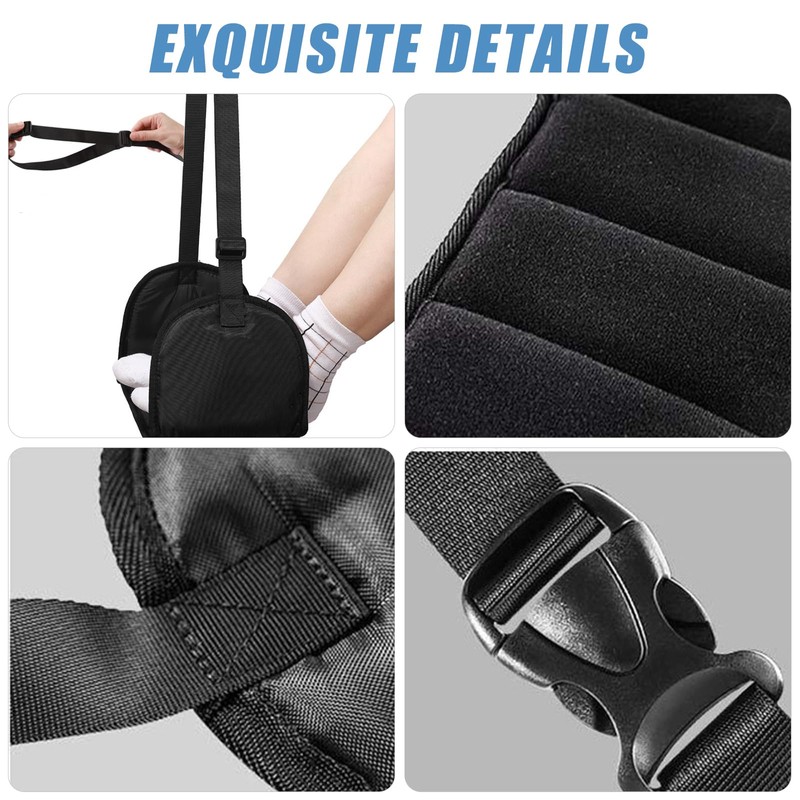 Satiskid Adjustable Foot Hammock for Flight with Removable Support Plate