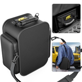 MIKKUPPA Under Seat Storage - Compatible with 2007-2024 Jeep Wrangler JK JL JLU Sports Rubicon Gladiator JT - Portable Rear Under Seat Storage Backseat Underseat Organizer Tool Kit