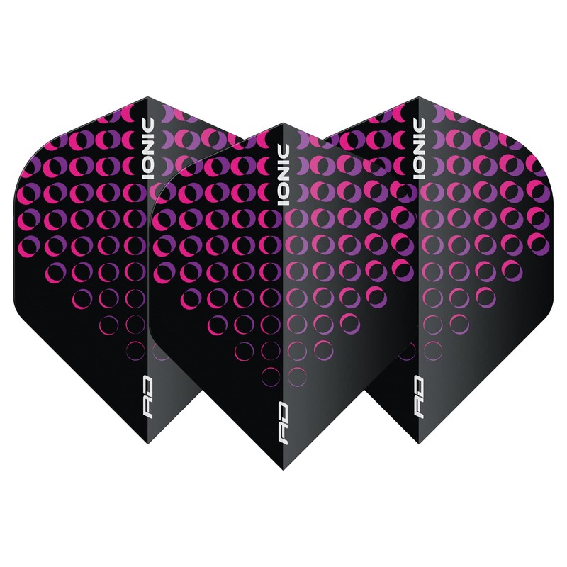 RED DRAGON Hardcore Ionic Pink Circles Dart Flights - 3