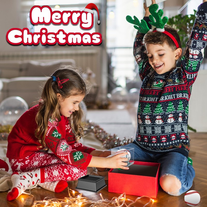 2 Packs Baseball Display Case, Leffis Baseball Holder Display Case,