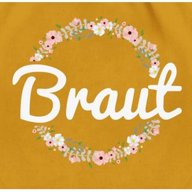 Shirtracer - Gym Bag Backpack - Hen Party Women - Bridal Flower Wreath, 13 Mustard Yellow