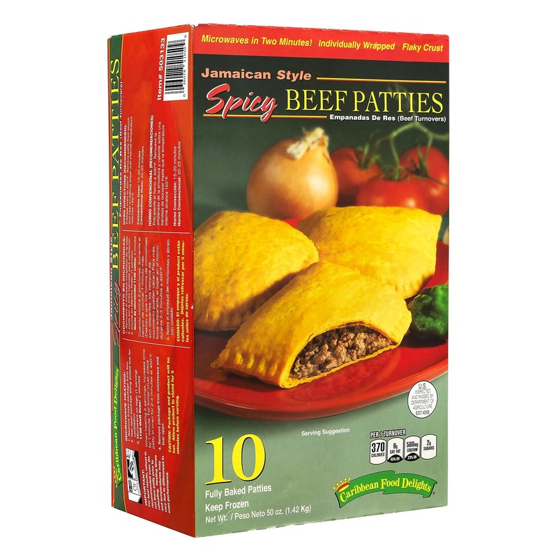 Jamacian Style Spicy Beef Empanadas, 5 oz, 10/Carton, Ships in