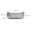 sourcing map Finger Flush Pull Handle 74x34x5mm Rectangle for Drawer