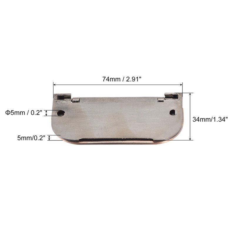 sourcing map Finger Flush Pull Handle 74x34x5mm Rectangle for Drawer