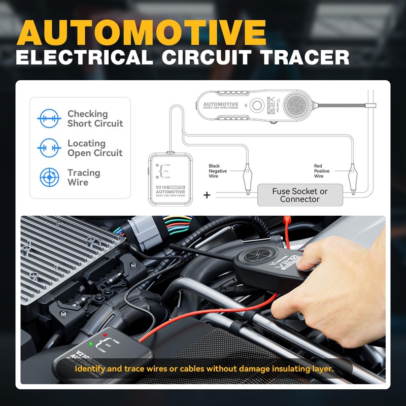 VDIAGTOOL V210 Wire Tracer Electrical Automotive Open & Short Finder
