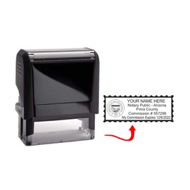 Notary Modern Journal, Self Inking Stamp, Black Pocket Seal Embosser, and Notary Public Desk Sign Bundle | Arizona
