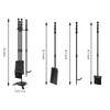 Fire Beauty Fireplace Tools Set 4 Pieces Black Wrought Iron