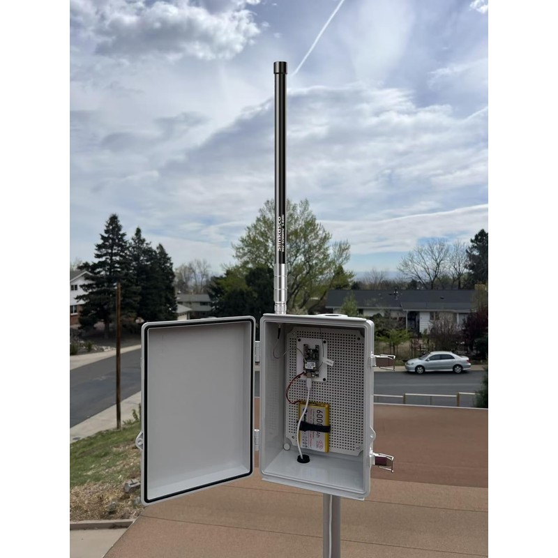 Waterproof 5.8dBi Meshtastic Lora 915MHz Solar Node/Repeaters/Module Devices Fiberglass Antenna(Black
