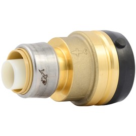 SharkBite 1-1/2 Inch x 1 Inch Reducing Coupling, Push to Connect Brass Plumbing Fitting, PEX Pipe, Copper, CPVC, PE-RT, HDPE, UXL014128