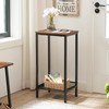 HOOBRO Tall Side Table, Industrial End Telephone Table with Adjustable