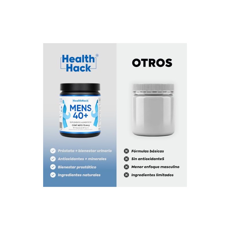 Suplemento Natural Hombre Semilla de Calabaza Zinc Vitamina D H2Hack
