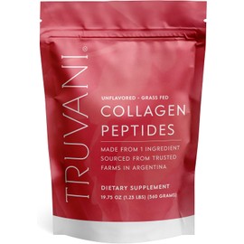 Truvani Hydrolyzed Collagen Peptides | Unflavored | 28 Servings | 20g Grass-Fed Collagen Protein Powder | Promotes Hair, Skin, and Nail Health | Dairy & Gluten Free | Women & Men | Package May Vary
