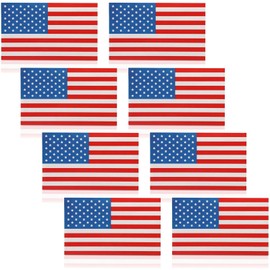 American Flag Vinyl Decal for Car Sticker, Reflective Sticker Pack, Reflective Vinyl Flag Stickers for Trucks, Laptops, Tablets, Outdoor Gears (5 x 3 in, 8 Pack)