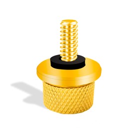 Mearo Stainless Knurled Fender Seat Bolt Screw, Aluminum 1/4"-20 Thread Seat Bolt with Nylon Washers, Compatible with Harley Sportster Softail Touring Dyna 1996-2024 for Harley Davidson Accessories