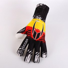 HO Soccer Squadra Turf Negative Germany Goalkeeper Gloves, Plain, Kids, Black/Red/Yellow