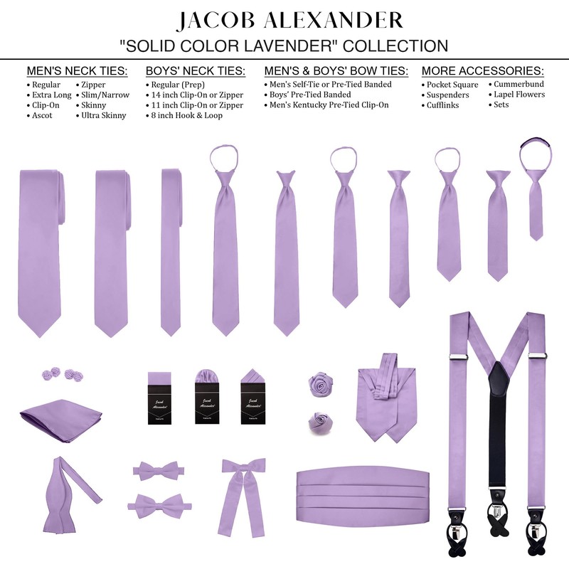 Jacob Alexander Boy's Regular Self Tie Prep Solid Color Necktie