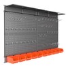 TORACK Metal Pegboard with Peg Board Hooks, Tools Storage Pegboard
