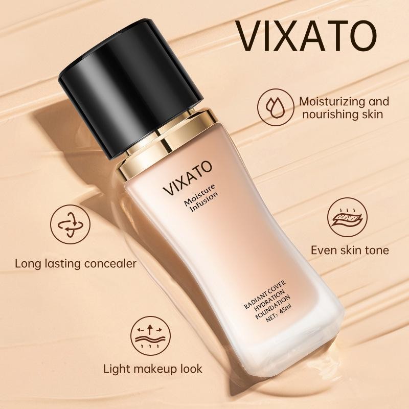 VIXATO Liquid Foundation Concealerr Flawless makeup Cosmetic, Suitable For Most