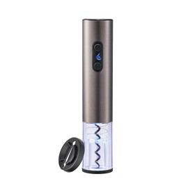 ELMWAY Electric Wine Opener, Battery Operated Wine Opener with Foil Cutter/Indicator Light, Cordless Wine Corkscrew Remover, Automatic Wine Opener for Home Bars (Black, 4 x AA Batteries Not Included)