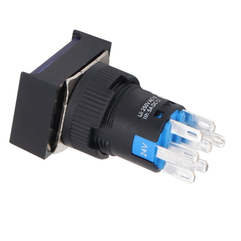 25Pcs Push Button Switch Self Locking AC DC 24V Accessory