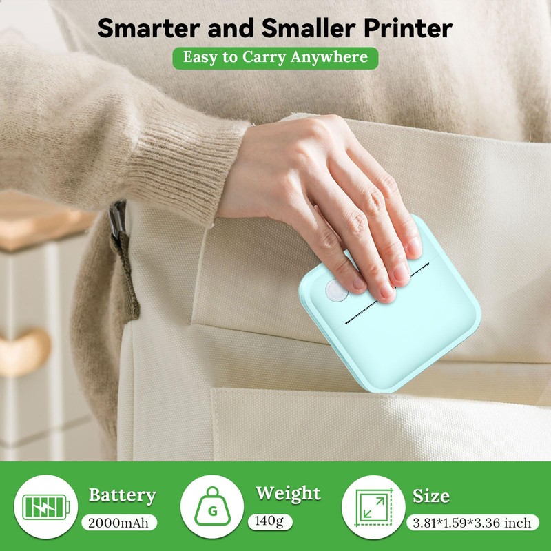 Miouca Label Maker Machine with Tape - Mini Sticker Printer
