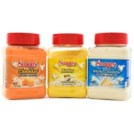 Snappy Popcorn Seasoning, Butter, Cheddar Cheese, White Cheddar, 12 oz, 3 Count