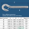 huruirui M4 10pcs Screw Hooks 304 Stainless Steel A2-70 Hook