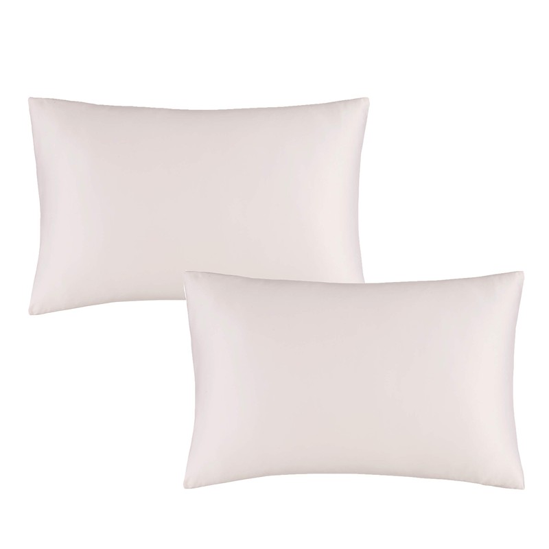 Catherine Lansfield Silky Soft Satin Standard Pillowcase Pair Blush Pink