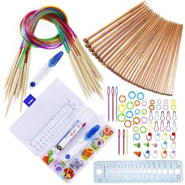 Dennty Needle Set, Knitting Tools, Knitting Rod Set, Beginners, Kit, Crochet Needles, Loop Needles, Rungs, Number of Rungs, Measure, Storage Case, Knitting Tool Set, Craft Supplies, Sweaters, Scarves,