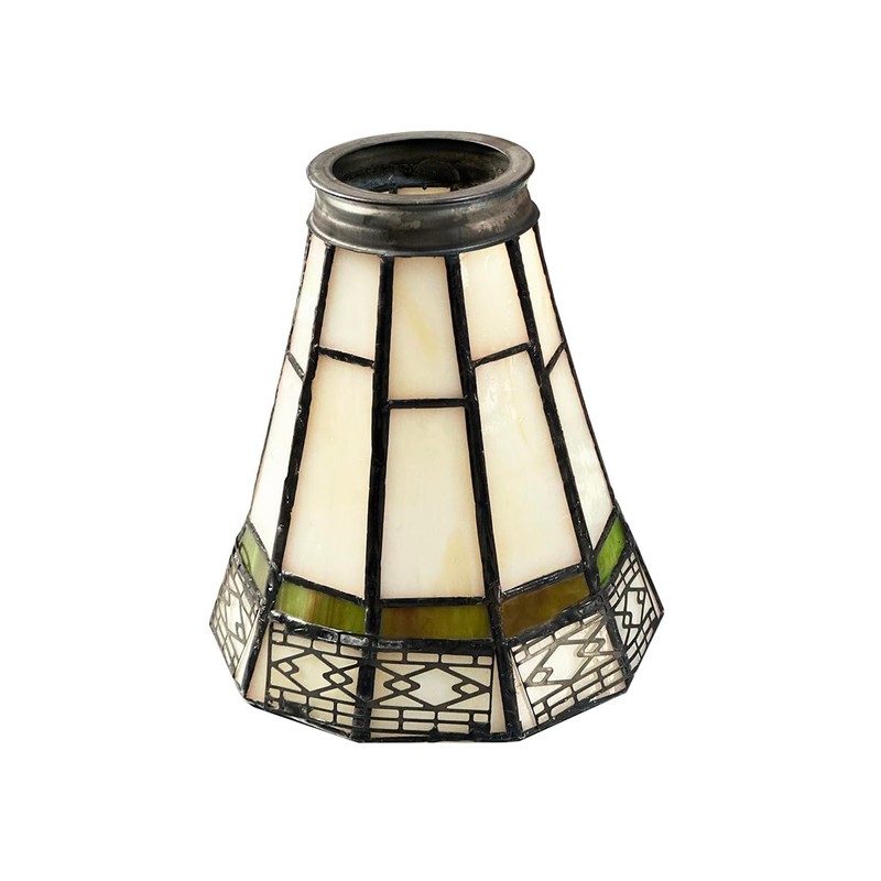 HUIMEIJU Tiffany lampshade replacement. (Off-white) Replacement of fan lamp cover,