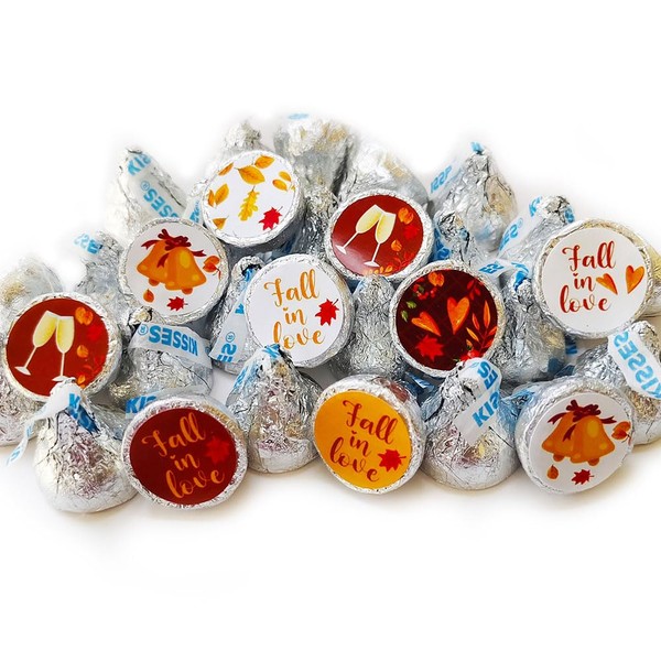 Fall In Love Sticker Labels for Hershey's Kisses by Adore