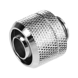Dracaena 2 Pack G1/4" Thread to 3/8" ID, 1/2" OD Compression Fitting for Soft Tubing, Soft Tube Connectors for Computer Water Cooling System, Silver